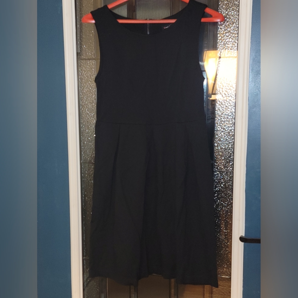 Classic Black Sleeveless Fit and Flare Dress